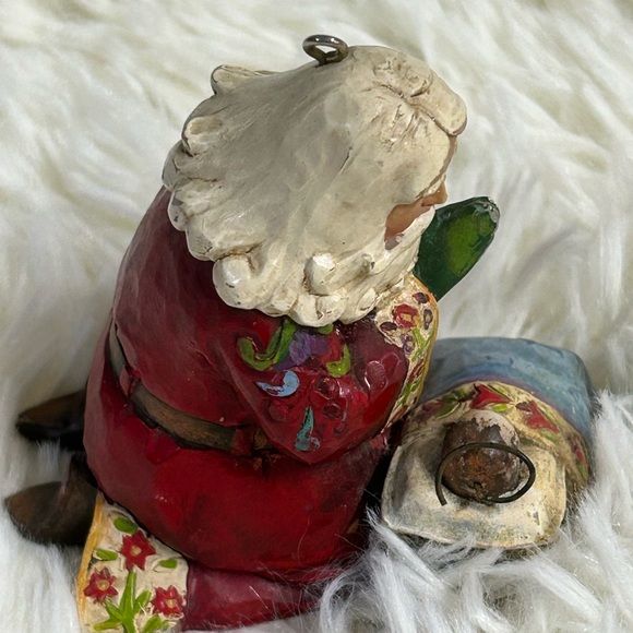 Jim Shore Santa with Child Figurine - Red and Blue - Picture 6 of 8